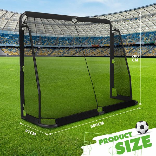 Soccer Goal Football Net Set Metal Frame Backyard Game Training Practice Sports Match Equipment Kids Adults 3x2m