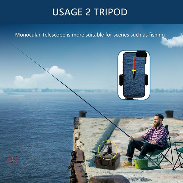 18X25 Monocular Telescope, Monocular Telescope Smartphone Suitable for Watching Sports, Fishing, Bird Watching