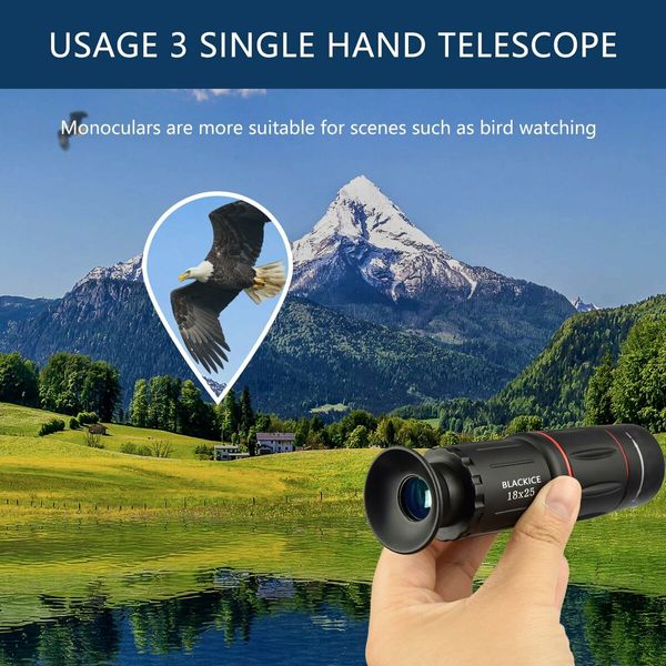 18X25 Monocular Telescope, Monocular Telescope Smartphone Suitable for Watching Sports, Fishing, Bird Watching