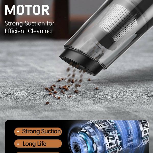 Handheld Vacuum Cordless Car Cleaner 10000pa Strong Brushless Motor Portable Rechargeable Car Vacuum with Multi-Surface Cleaning Accessories