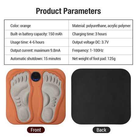 3D EMS Foot Massager Pad Calf Foot Automatic Mat Relaxes Muscles USB Charging