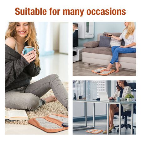 3D EMS Foot Massager Pad Calf Foot Automatic Mat Relaxes Muscles USB Charging