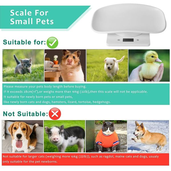 Digital Small Animals Scales,Puppy Whelping Scale Weigh Your Kitten,Rabbit with High Precision,Multifunction Electronic Scales