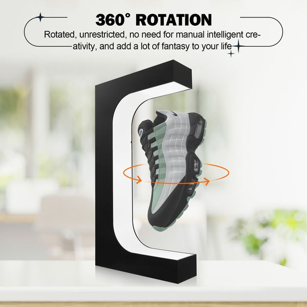 Levitating Shoe Display Stand Floating Rotating Spinning Sneaker Rack Holder Magnetic Levitation Acrylic Footwear Shelf