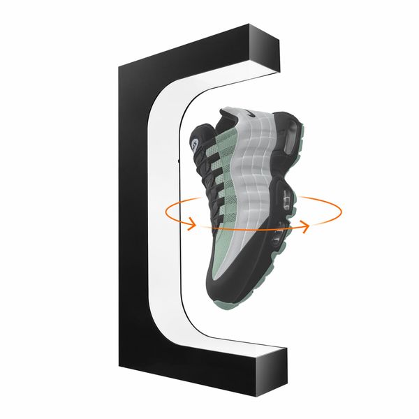 Levitating Shoe Display Stand Floating Rotating Spinning Sneaker Rack Holder Magnetic Levitation Acrylic Footwear Shelf