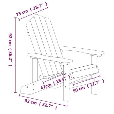 Garden Adirondack Chairs 2 pcs HDPE Aqua Blue