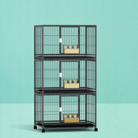 i.Pet Bird Cage Large Bird Cages Aviary Budgie Perch Cage Parrot Pet Stand Wheels