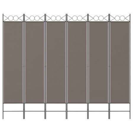 6-Panel Room Divider Anthracite 240x200 cm Fabric