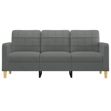 3-Seater Sofa Dark Grey 180 cm Fabric