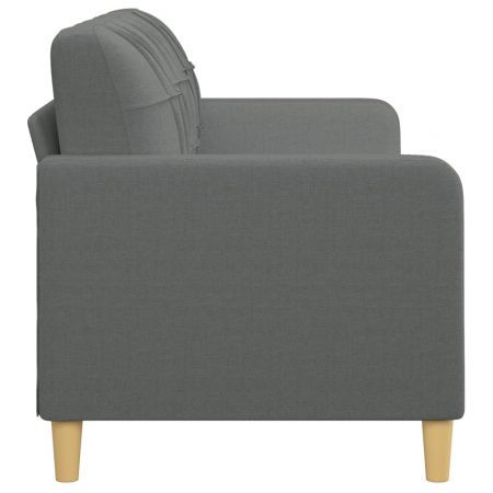 3-Seater Sofa Dark Grey 180 cm Fabric