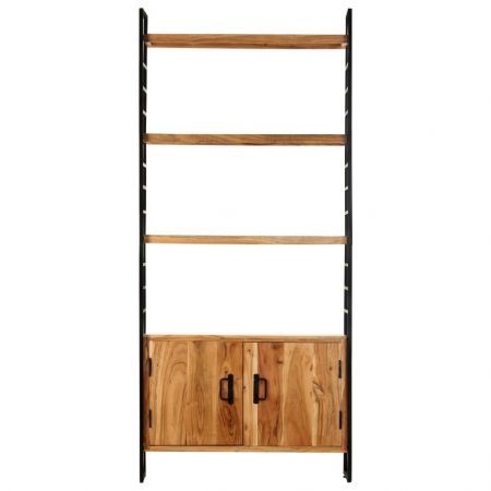 4-Tier Bookcase 80x30x180 cm Rough Mango Wood