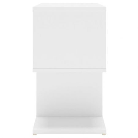 Bedside Cabinet White 50x30x51.5 cm Engineered Wood