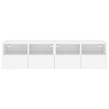 TV Wall Cabinets 2 pcs White 60x30x30 cm Engineered Wood