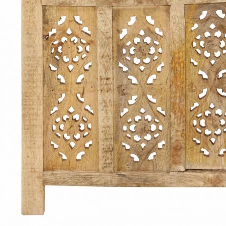 Hand Carved 5-Panel Room Divider 200x165 cm Solid Mango Wood