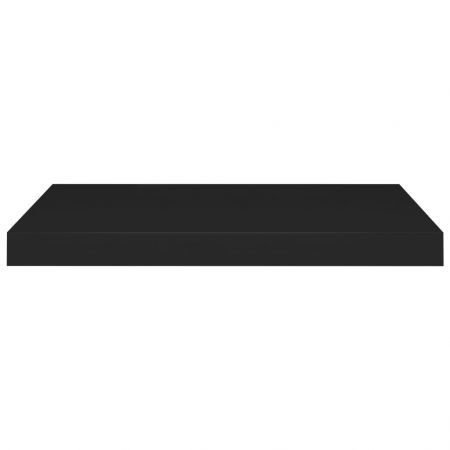 Floating Wall Shelf Black 60x23.5x3.8 cm MDF