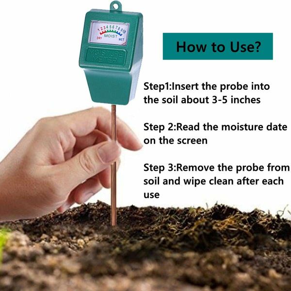 Soil Moisture Meter Plant Hygrometer for Potted Plants Garden Farm Lawn No Battery Needed