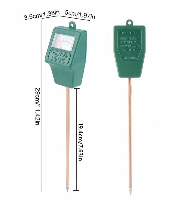 Soil Moisture Meter Plant Hygrometer for Potted Plants Garden Farm Lawn No Battery Needed