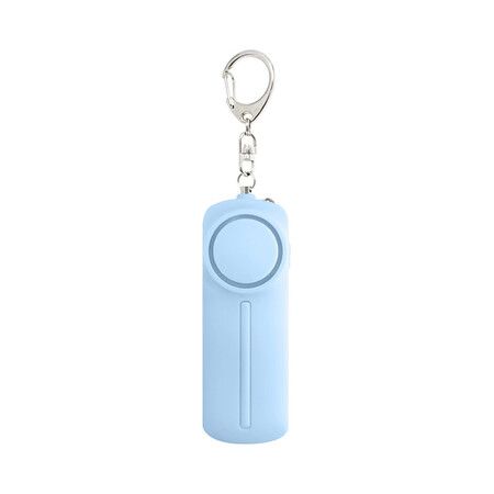 Personal Alarm Keychain for Women, Loud Safety Whistle Alert Device with LED Light,Emergency Safety Handheld Siren Keychain,Blue,1Pack