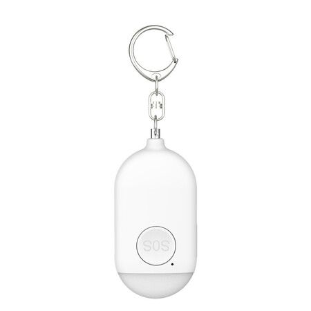 Personal Alarm Siren Song, 130dB Self Defense Alarm Keychain with Emergency LED Flashlight, Safety Personal Protection Devices for Women, Girls, Kids and Elders (White)