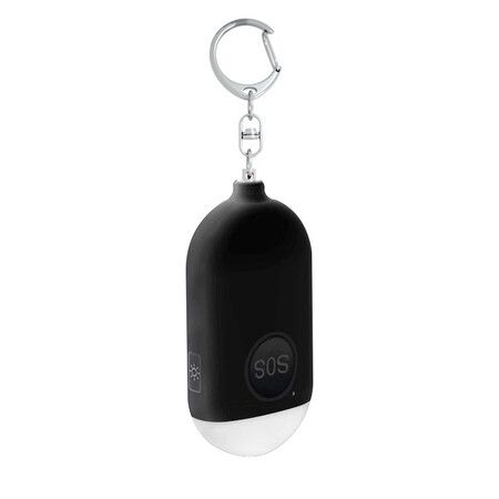 Personal Alarm Siren Song, 130dB Self Defense Alarm Keychain with Emergency LED Flashlight, Safety Personal Protection Devices for Women, Girls, Kids and Elders (Black)