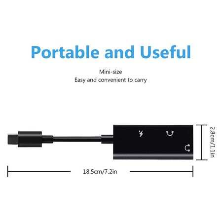 USB-C to 3.5mm Headphone Jack Adapter 3 in 1 USB Type C to Audio Aux Cable Headphone Jack Hi Res PD Fast Charge Adapter, for OnePlus 9 Pixel 5 Galaxy S22 and More