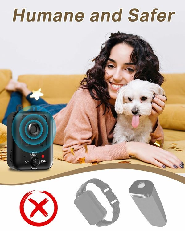 Anti Barking Devices with 3 Modes Rechargeable Ultrasonic Bark Box for Indoor and Outdoor Dogs