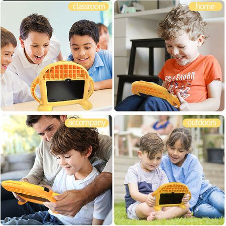 7 inch Kids Android Learning Tablets with WiFi,32GB ROM,2GB RAM,Bluetooth,Dual Camera,Parental Control,Pre-Installed APPs,Games(Yellow))