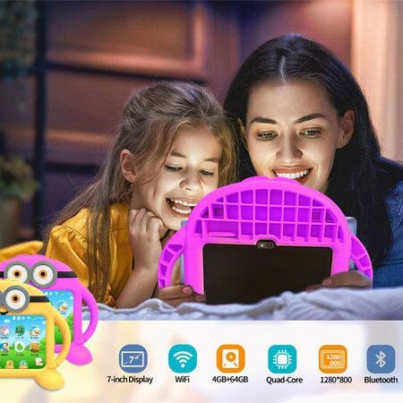 7 inch Kids Tablets Android Learning with WiFi,32GB ROM,2GB RAM,Bluetooth, Camera,Parental Control,Pre-Installed APPs,Games(Purple)