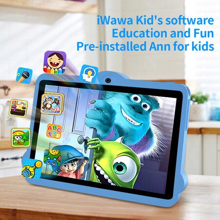 7 inch Kids Android Tablet,64GB ROM,3GB RAM, Bluetooth,Camera, Parental Control,Pre-Installed APPs,Games, Learning Educational Toddler Tablet(Blue)