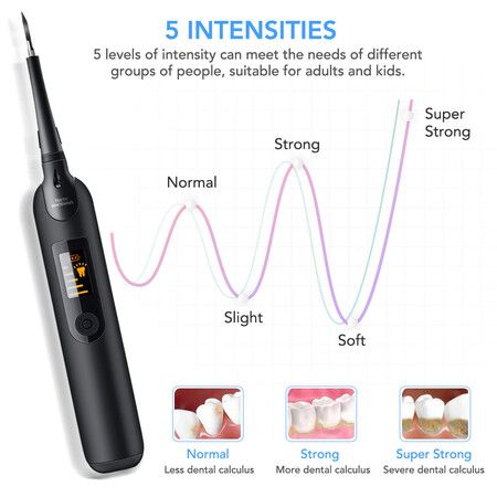 Electric Sonic Dental Scaler Tartar Calculus Plaque Remover Tooth Stains Tool