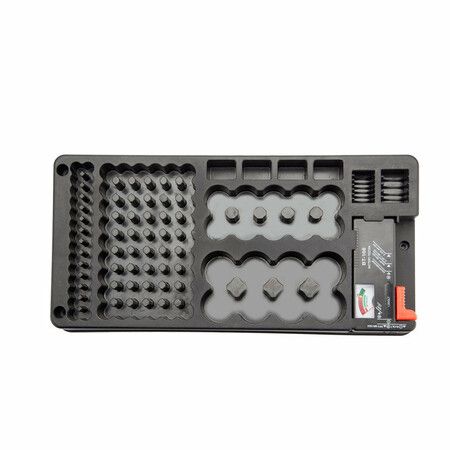 Battery Organizer Storage Case with Removable Battery Tester Holds 110 Batteries for AAA, AA, 9V, C, D and Button Battery 36 x 17 x 4.5 cm