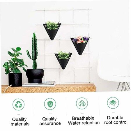 3PCS Wall Planters Vertical Garden Planter Wall Hanging Planter Pockets Triangle Growing Bags for Outdoor Indoor