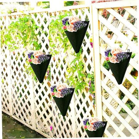 3PCS Wall Planters Vertical Garden Planter Wall Hanging Planter Pockets Triangle Growing Bags for Outdoor Indoor