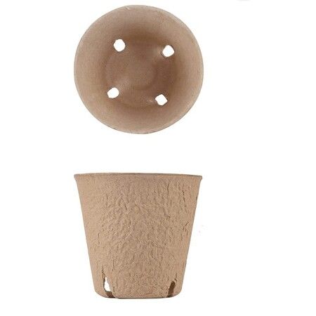 50pcs Pulp Seedling Cup,Degradable Flower Pot,Disposable Thickened Succulent Flower Pot,Seed Pot,Seedling Pot With 50 tags