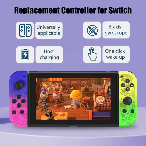 Replacement Controller for Switch Compatible with Switch Lite OLED with Wake-Up Screenshot Feature