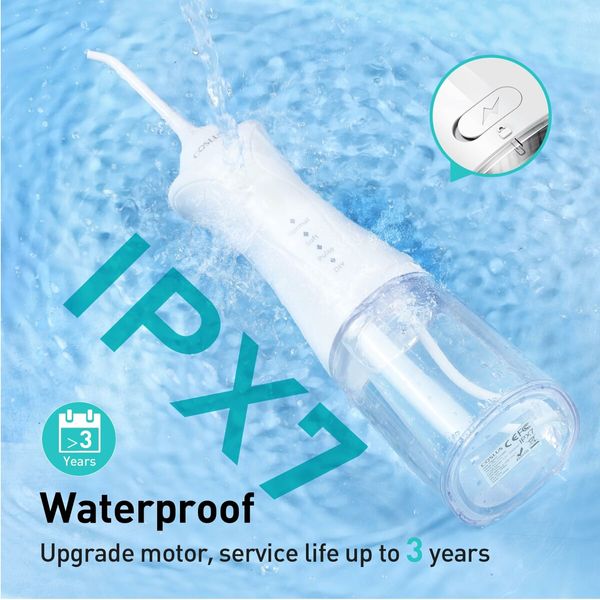 Portable Oral Irrigator Water Dental Flosser Pick for Teeth, 4 Modes Cordless Water Teeth Cleaner Waterproof Oral Irrigator