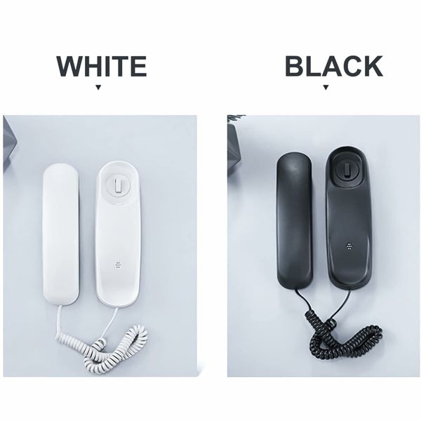 Landline Phone - Durable Corded Phone for The Office,Mini Phone uses HD Sound Chips,Making The Sound Clearer,It is Suitable for Office and Home use,and More (White)