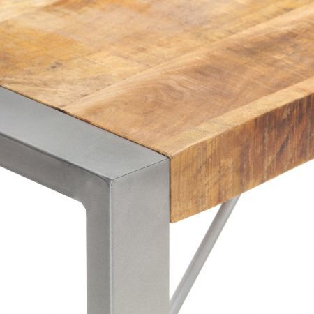 Dining Table 120x60x75 cm Solid Rough Mango Wood