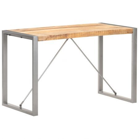 Dining Table 120x60x75 cm Solid Rough Mango Wood