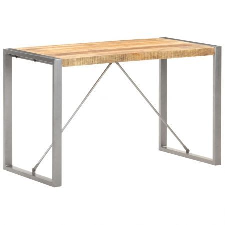 Dining Table 120x60x75 cm Solid Rough Mango Wood