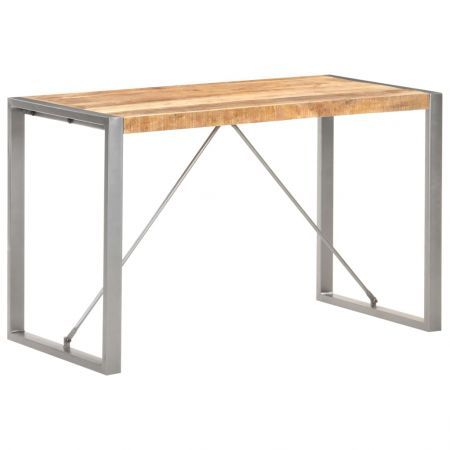 Dining Table 120x60x75 cm Solid Rough Mango Wood