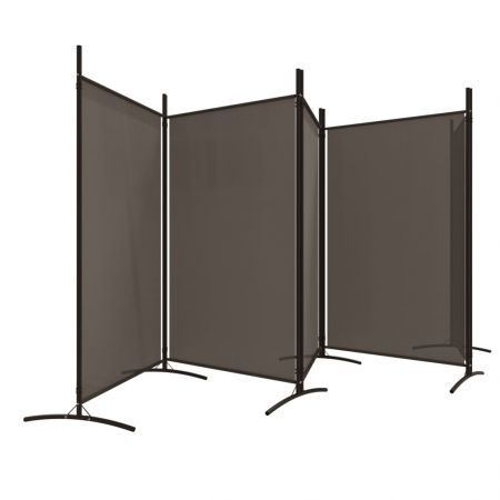 5-Panel Room Divider Anthracite 433x180 cm Fabric