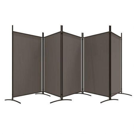 5-Panel Room Divider Anthracite 433x180 cm Fabric