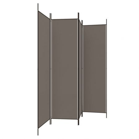 4-Panel Room Divider Anthracite 200x220 cm Fabric