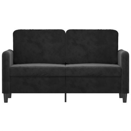 2-Seater Sofa Black 120 cm Velvet