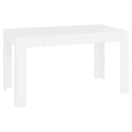 Dining Table White 140x74.5x76 cm Engineered Wood