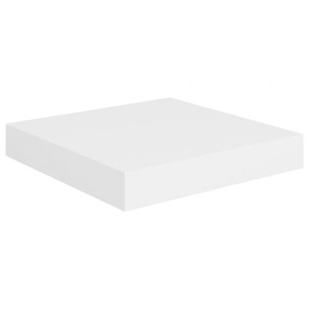 Floating Wall Shelf White 23x23.5x3.8 cm MDF