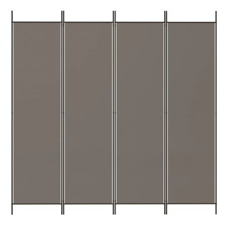 4-Panel Room Divider Anthracite 200x200 cm Fabric