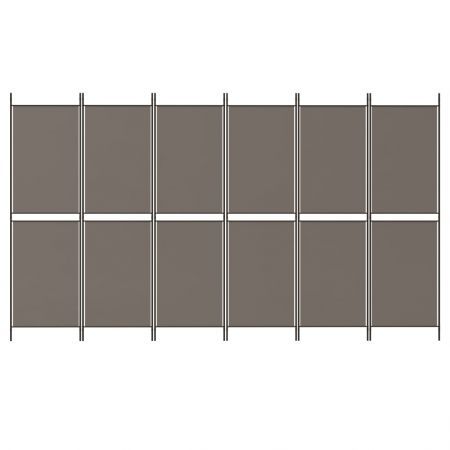 6-Panel Room Divider Anthracite 300x200 cm Fabric