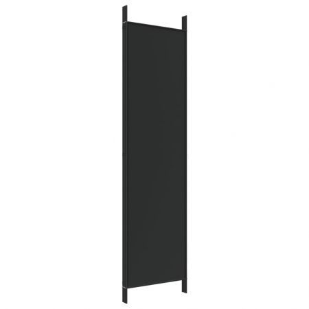 4-Panel Room Divider Black 200x200 cm Fabric